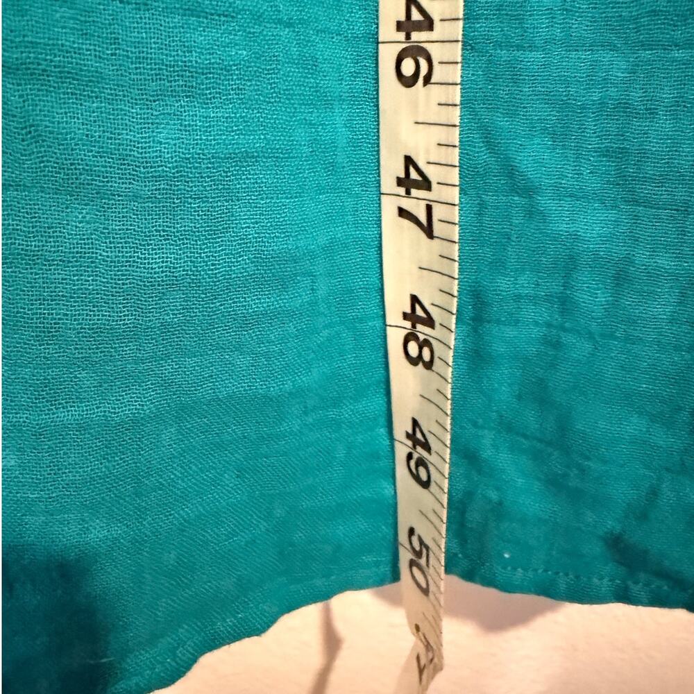 Chic FRNCH Teal Midi Dress with Collared V-Neck - Size Small - Picture 5 of 10
